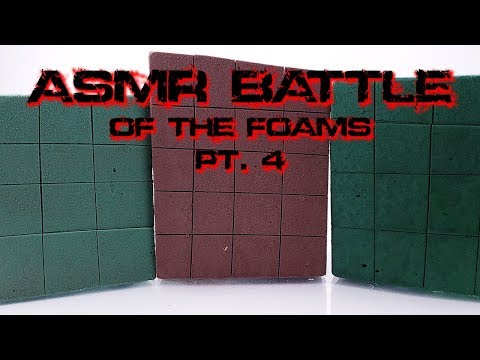 ASMR Battle of the Grid Foams - Satisfying Floral Foam ASMR