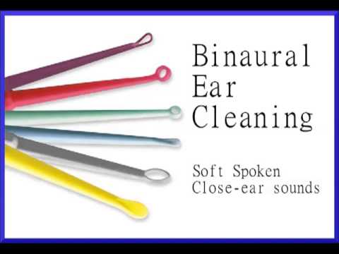 ASMR Binaural Ear Cleaning Roleplay - Soft Spoken and whisper, close ear sounds