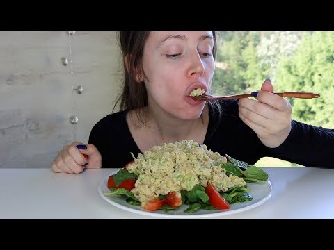 ASMR Whisper EATING SOUNDS | Macaroni Tuna Salad | Mukbang | 200K Subscribers