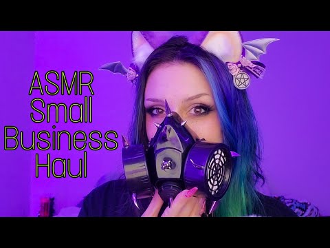 ASMR Small Business Haul ✨| Packaging Sounds, Tapping, Whispering, Lid Sounds, Plastic Sounds