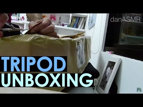 ASMR unboxing tripé câmera (Português / Portuguese)