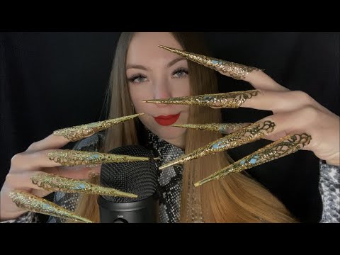 ASMR | MIC Scratching with EXTREME long nails⚡️