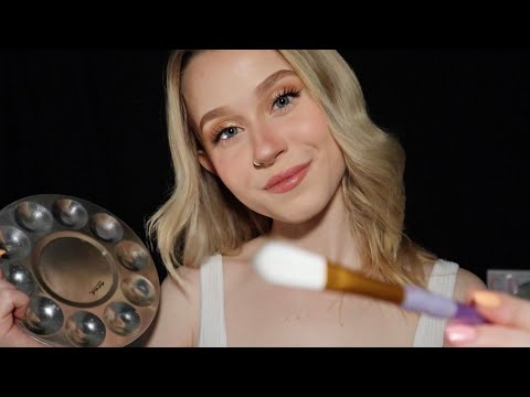 ASMR Drawing On Your Face 🎨 (Layered Sounds, Painting, Etc)