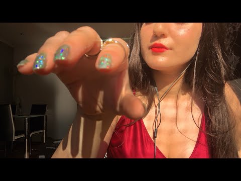 ASMR Tingly Hand Movements with Glitter Nails / Plucking, Invisible Scratching, Touching✨ ~ LoFi