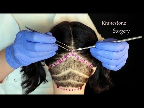 ASMR: Satisfying Rhinestone Removal from Scalp, Hairline & Eyebrows (Whispered)