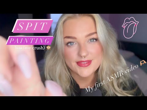 ASMR- spit painting you beautiful #asmr #spitpainting #firstasmrvideo #afformations #mouthsounds