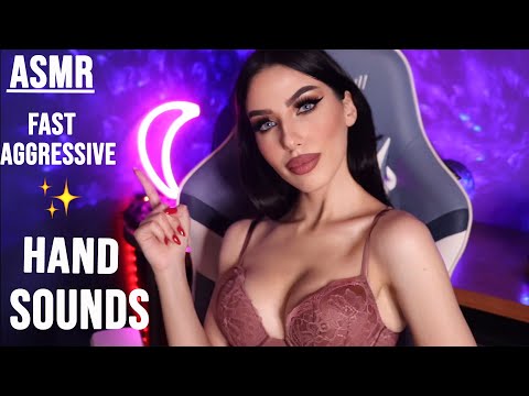 ASMR - Fast And Aggressive Hand Sounds/Movements, Mouth Sounds & Body Triggers