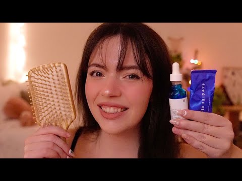 ASMR ❄️ Cozy Winter Personal Attention (hairbrushing, skincare, layered sounds, ear cleaning)