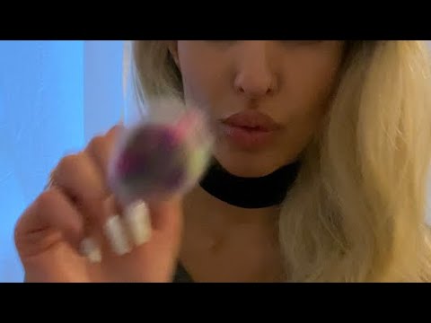 ASMR Kisses with Face Brushing & Tongue Clicking, Up Close Personal Attention (No Talking)