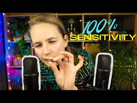 ASMR Triggers with My Microphones at 100% Sensitivity