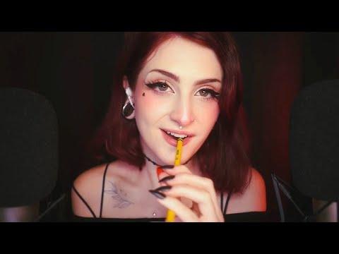 ASMR - Relaxing Pen & Pencil Eating (Teeth Tapping Mouth Sounds)