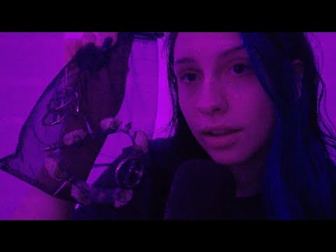 ASMR Purple Vibes | mouth sounds, hair play, tapping, whispering
