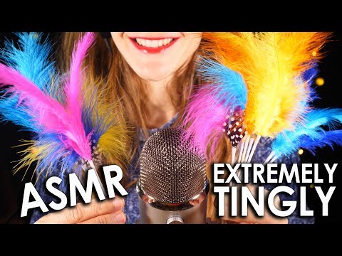 EXTREMELY TINGLY ASMR Feather BRUSHING 😍 4k (No Talking) Blue Yeti