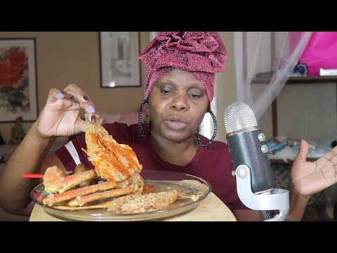 STRAIGHT OUT THE DEEP FRYER Whitey Fish CRAB LEG ASMR EATING SOUNDS