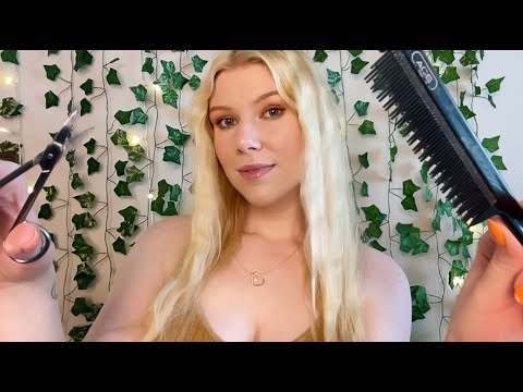 Just A Relaxing Haircut💇🏻‍♂️💇🏼‍♀️ ASMR personal attention| scissors| inaudible whispers