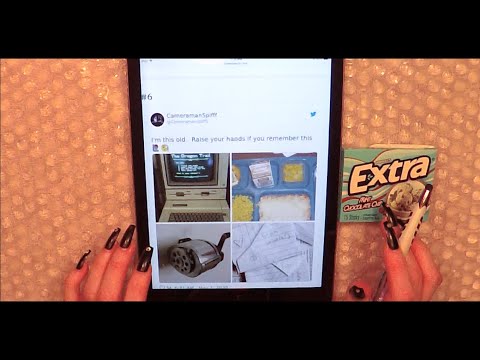 ASMR Intense Gum Chewing Ramble | I'm This Old | Ipad Tapping, Whisper