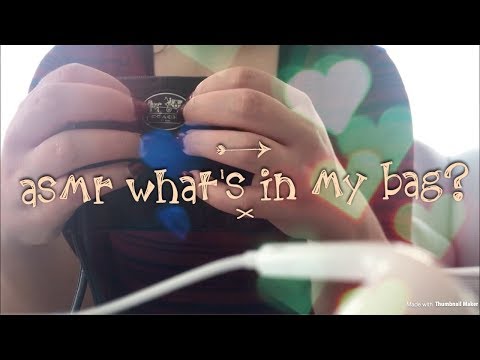 ASMR What's In My Bag? No Talking, and Rummaging Sounds!
