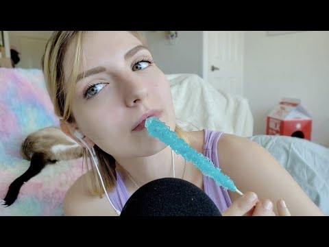 ASMR Mouth Sounds // Sucking On Rock Candy 🍬