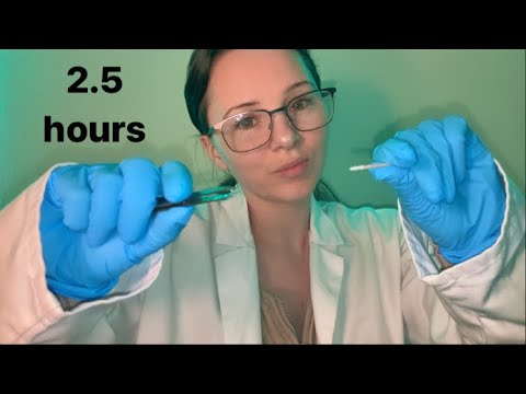 2.5 Hours Cranial Nerve, Ear Cleaning, Doctor Exam, Hearing Test ASMR (Roleplays)