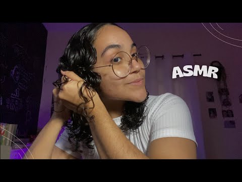 ASMR - finalizando meu cabelo cacheado ✨