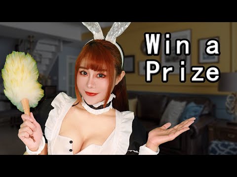ASMR Maid Role Play Deliver the Prize to Your House Ear Cleaning