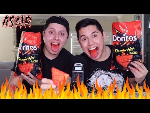 [ASMR] Flamin' Hot Doritos Challenge w/My Brother!