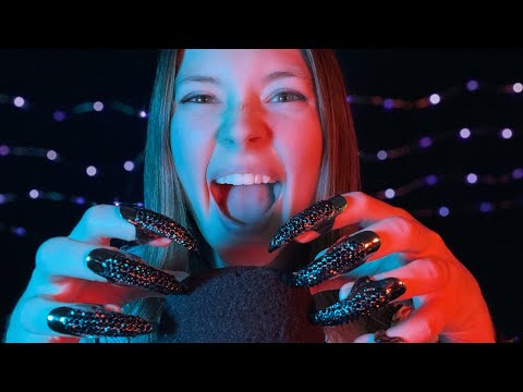 ASMR Aggressive Mic Scratching… With Claws???