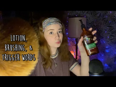 ASMR / Lotion Sounds, Brushing, and Trigger Words