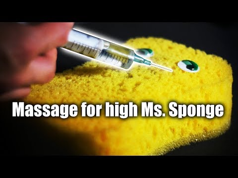 Ms.Sponge massage experimental ASMR - no talking -