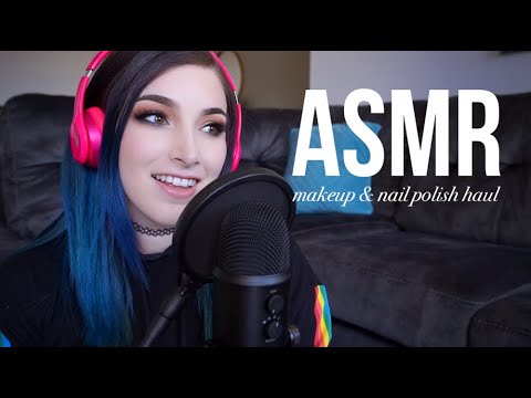 ASMR Makeup & Nail Polish Unboxing (whispering, tapping, clicking!)