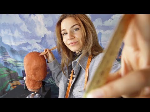 ASMR Measuring You in Detail while Working on Your Sculpture | Soft spoken, personal attention