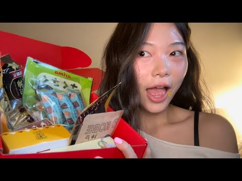 ASMR Trying a Japanese Snack Box!🤍