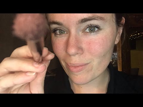 ASMR Relaxing Doing Your Makeup, Personal Attention, Stipple, Mic Brushing