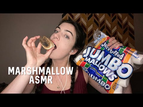 ASMR | marshmallow eating, sticky mouth sounds | ASMRbyJ