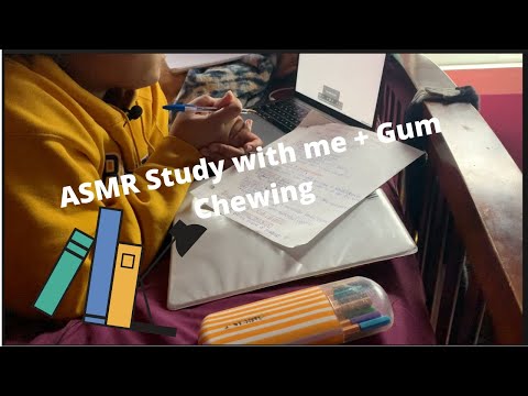 ASMR | Study With Me + Gum Chewing (MCAT Pt. 1)