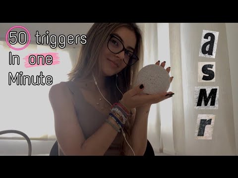 ASMR// 50 triggers in one minute(and 20 seconds )