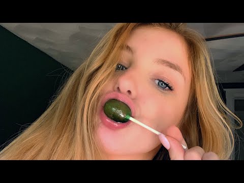ASMR LOLLIPOP LICKING AND WHISPERING