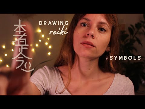 ASMR REIKI drawing & tracing reiki symbols on chakras for sleep | hand movements, balancing chakras