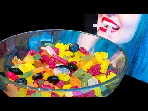 ASMR: Chewy Gummy Bears & Wine Gums | Pastille Candy Bowl 🍭 ~ Relaxing Eating Sounds [No Talking|V]😻