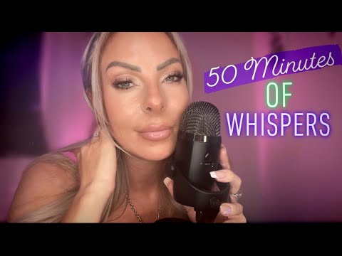 ASMR Whispering For 50 Minutes For DEEP Sleep • Pure Whisper Ramble & Necklace Touching
