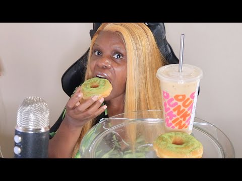 IF I MOVE BACK TO VIRGINIA MATCHA DONUTS ASMR EATING SOUNDS