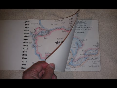 ASMR - Review of the Map Book - Australian Accent - Chewing Gum & Describing in a Whisper