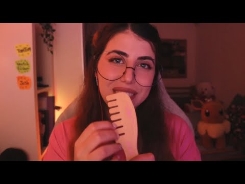 ASMR Tingly Hair Treatment With Wooden Items💇‍♀️ (Hair Brushing & Scalp Massage, w/ Layered Sounds)