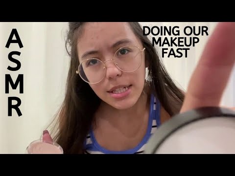 ASMR | Doing OUR Makeup Fast and Aggressively