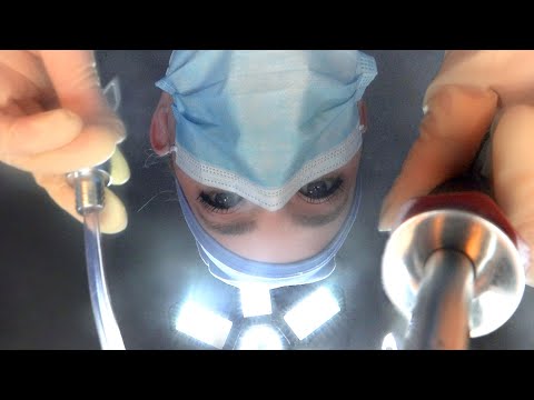 ASMR Hospital Surgery Tonsillectomy | Anesthesiologist, Procedure, Post-Op Nurse exam