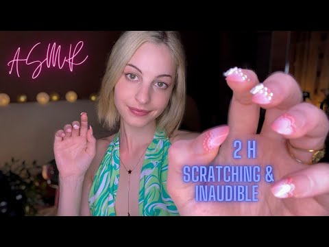 ASMR SCRATCHING YOU TO SLEEP W INAUDIBLE (CLICKY) (2 HOURS LOPPED) 💕💕