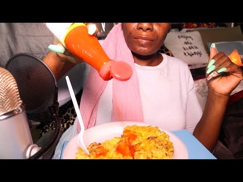 EATING MACARONI AND CHEESE ASMR SOFT SPOKEN | Oven Hot!
