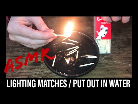 ASMR Lighting Matches | Fire Sounds Sizzling Water 🔥🔥🔥 Up Close Version 2
