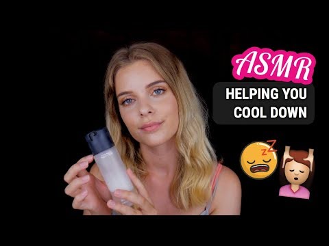 ASMR Helping You Cool Down From a Heatwave - Whispers, Water sounds & Tapping