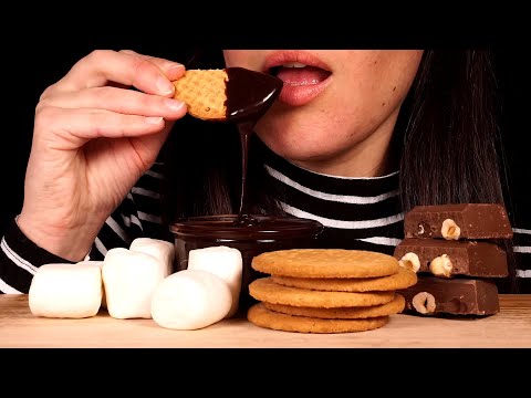 ASMR Deconstructed S'mores ~ Relaxing Assorted Eating Sounds (No Talking)